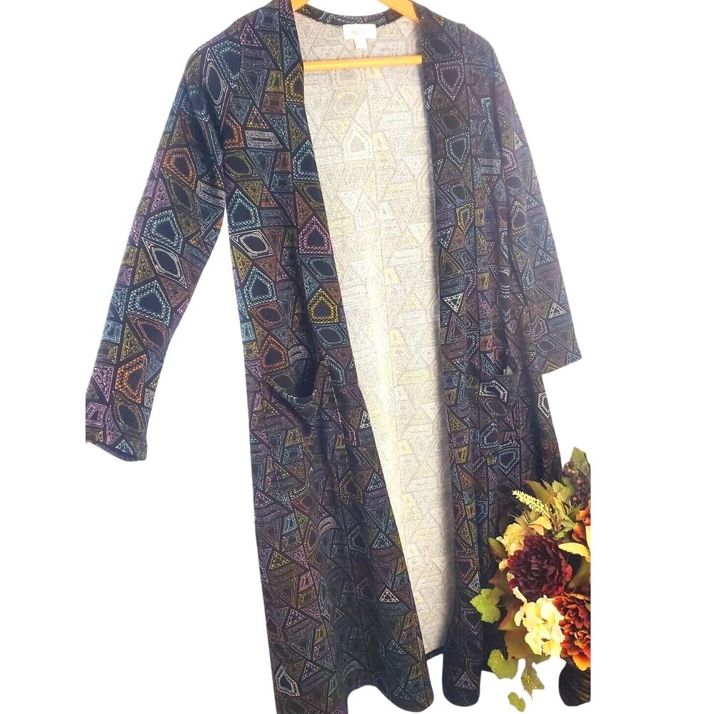 NWoT LulaRoe Sarah S Cardigan Duster Long Sweater Open Front Pockets Womens Top